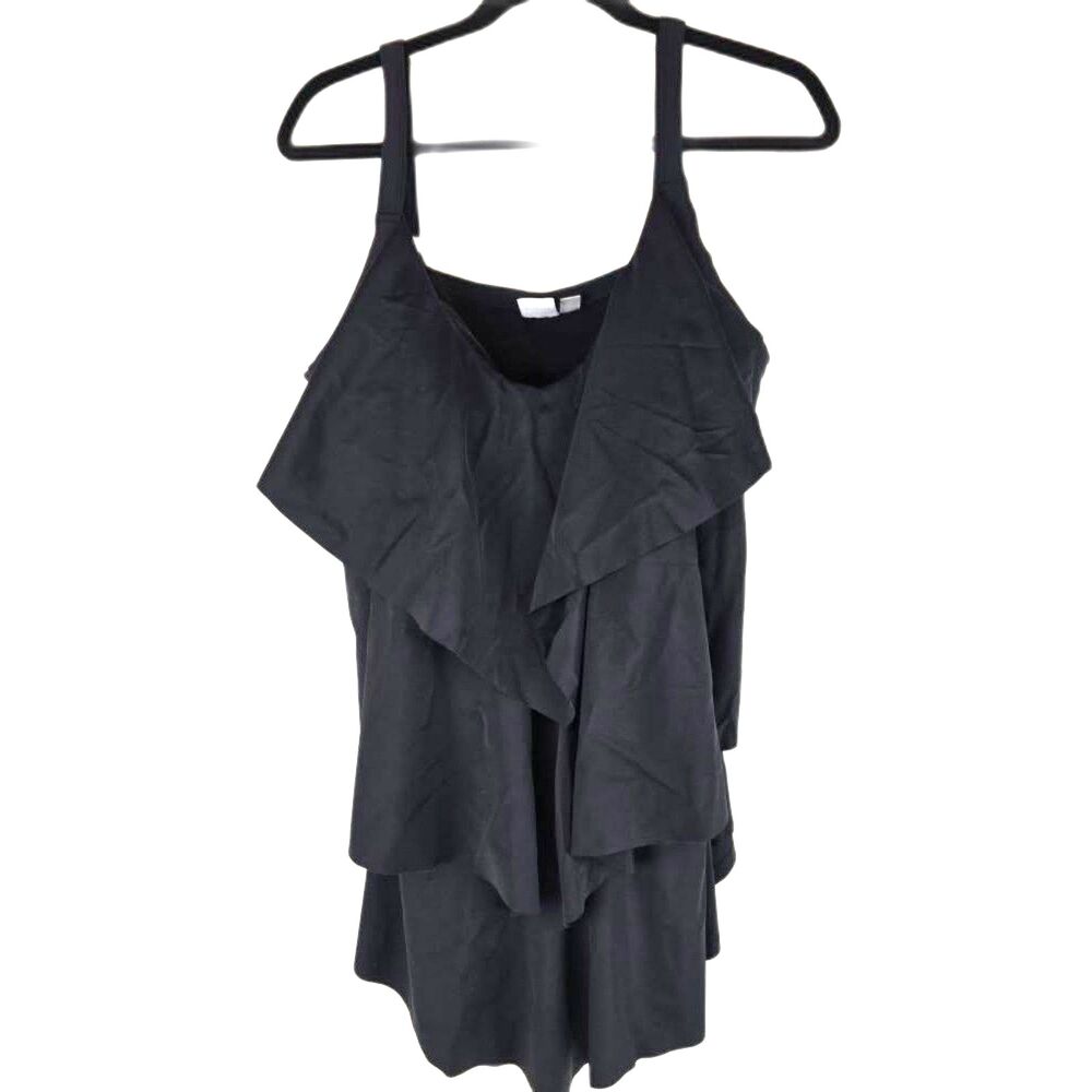 Bathing Suit Top Black Womens Plus 20